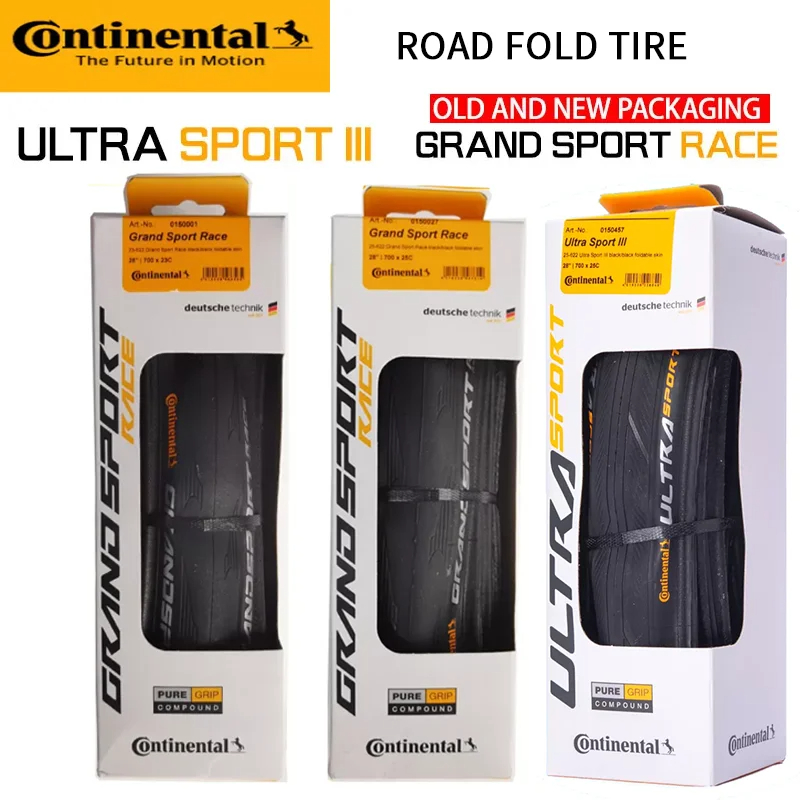Continental Grand Sport Racing จักรยานยางพับถนน Ultra Sport III 700 Series มีขนาด 23C, 25C, และ 28C เทคโนโลยี PureGrip Tech ใช้งานได้ดีกับ E-Bikes