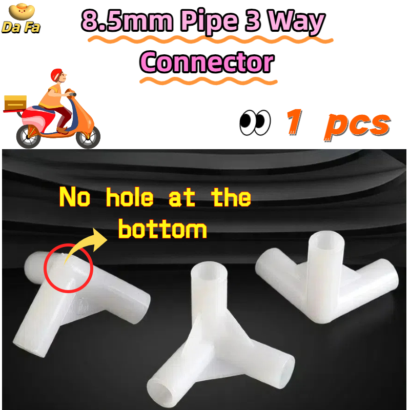 1 ชิ้น 8.5 มิลลิเมตร T Joint T ท่อ 3 Way Connector Lalamove คว้าส่งอาหารกระเป๋าตู้เสื้อผ้าเรียบง่าย Take-out DIY เต็นท์อะแดปเตอร์