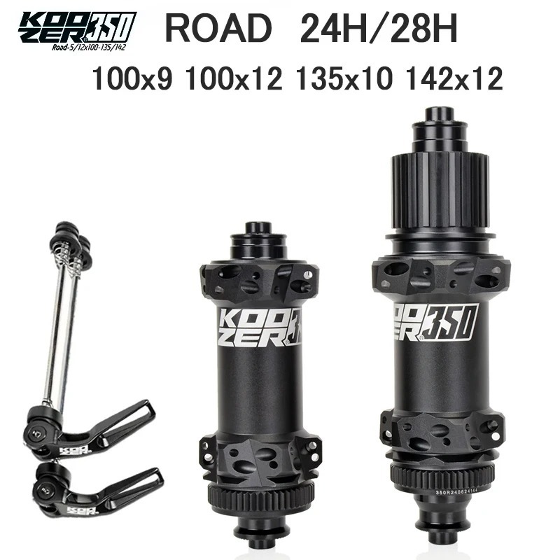 KOOZER 350 24/28H ด้านหน้าด้านหลังกรวด CX Hubs HGR XDR MSR 11 12s 5x135 12x142 Center ล็อคตรงดึงจักร