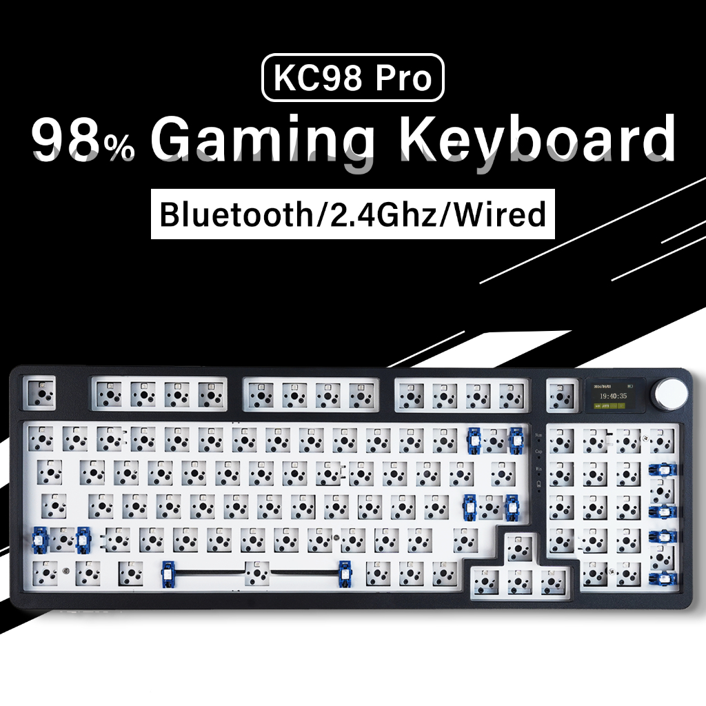 Mathew Tech KC98 Pro 98% เค้าโครงคีย์บอร์ดแบบกลไก USB Hot Swappable RGB Gaming Keyboard Kit พร้อมจอภ