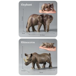 Montessori ของเล่นสัตว์ป่ารุ่น Lion Elephant Antelope Cheetah Action Figure Zoo Figurines น่ารัก Miniature การศึกษาเด็กของขวัญ