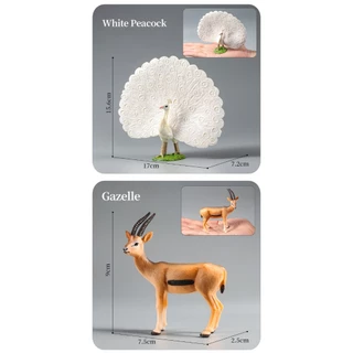 Montessori ของเล่นสัตว์ป่ารุ่น Lion Elephant Antelope Cheetah Action Figure Zoo Figurines น่ารัก Miniature การศึกษาเด็กของขวัญ