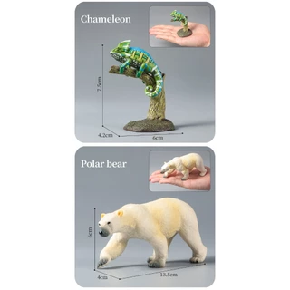 Montessori ของเล่นสัตว์ป่ารุ่น Lion Elephant Antelope Cheetah Action Figure Zoo Figurines น่ารัก Miniature การศึกษาเด็กของขวัญ