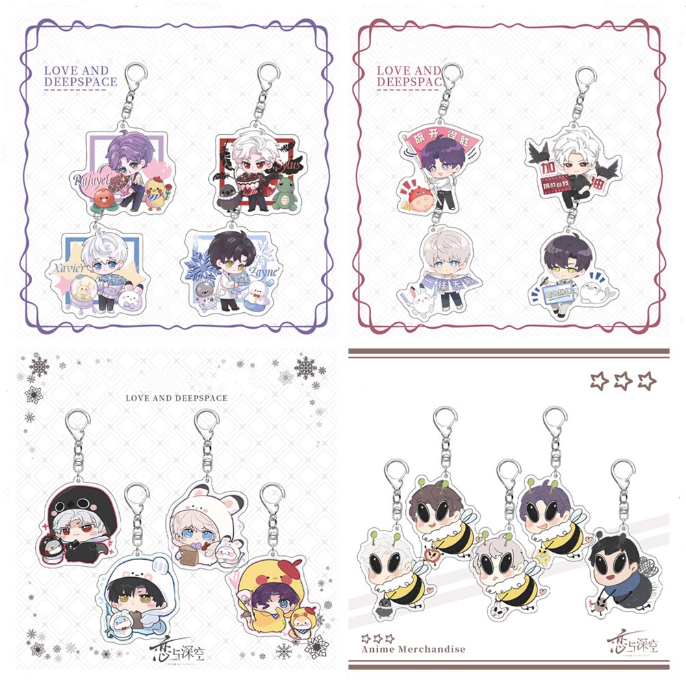 Love and Deepspace พวงกุญแจการ์ตูนเกม Merch หลายสไตล์ Sylus Xavier Zayne จี้ห้อยกระเป๋า