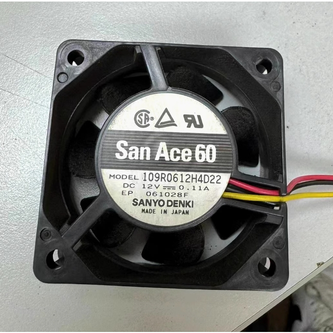 SANYO/SANYO 109R0612H4D22 12V 0.11 A 6025 พัดลมระบายความร้อนอินเวอร์เตอร์เงียบ