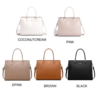 David Jones Paris กระเป๋าสะพายไหล่ กระเป๋าถือ หนัง Pu สําหรับสตรี
