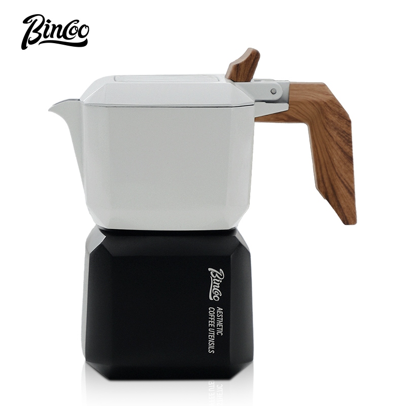 Bincoo หม้อชงกาแฟเอสเปรสโซ่ รูบิค แบบวาล์วคู่ ขนาดเล็ก 2 ถ้วย