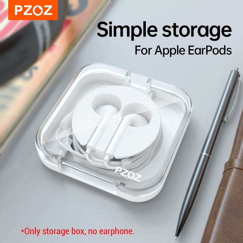 PZOZ เคสหูฟังสําหรับ Apple EarPods หูฟังแบบมีสายหูฟังชุดหูฟังอุปกรณ์เสริมกระเป๋าถือกระเป๋ากล่อง