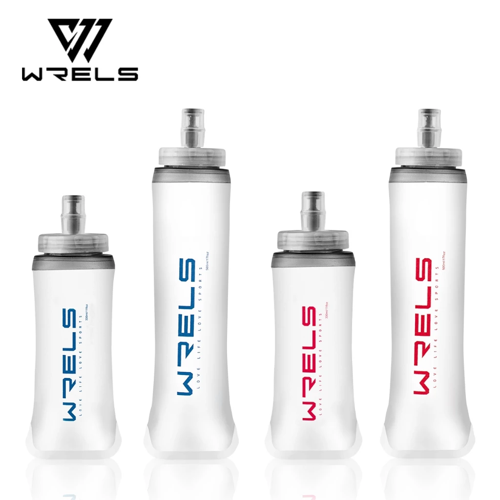 WRELS TPU ขวดน้ําพับได้ขนาดใหญ่ขนาดใหญ่กีฬากลางแจ้งเดินทางวิ่งขวดไฮเดรชั่ #SH07