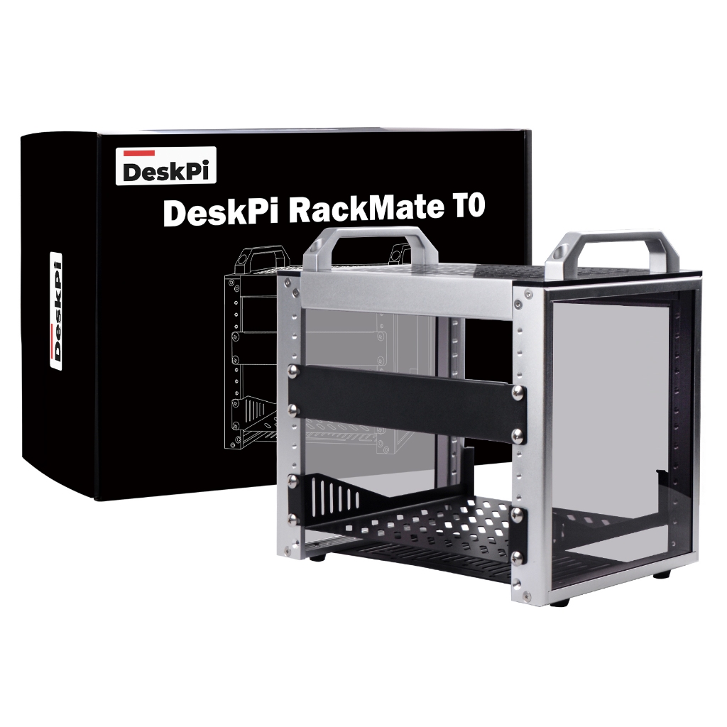 DeskPi RackMate T0 Rackmount, ตู้เซิร์ฟเวอร์ 4U ขนาด 10 นิ้ว สําหรับเครือข่าย เซิร์ฟเวอร์ เสียง และอุปกรณ์วิดีโอ