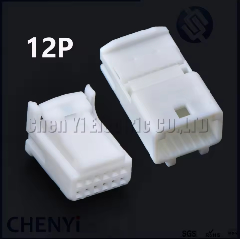 12 เข็มหมุด ตัวเชื่อมต่ออัตโนมัติสายไฟรถยนต์ที่อยู่อาศัยเชื่อมต่อซ็อกเก็ตสายเคเบิลควบคุมกลางยานพาหนะ 1318774-1 90980-12552 สําหรับโตโยต้า นิสสัน