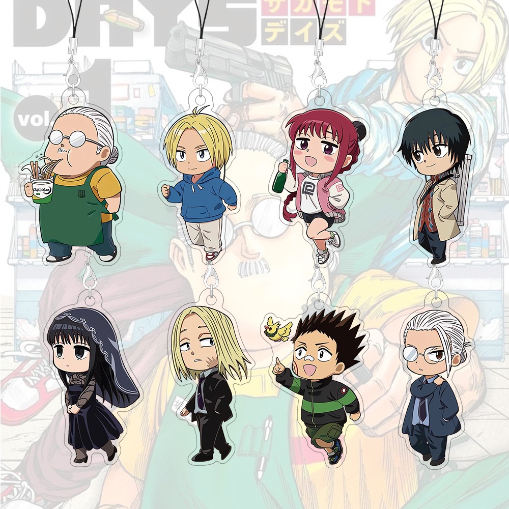 สายรัดโทรศัพท์ Sakamoto วันอะนิเมะ Lanyards จี้อะคริลิค Animation กระเป๋า Charms 55 มม.อุปกรณ์เสริมโทรศัพท์