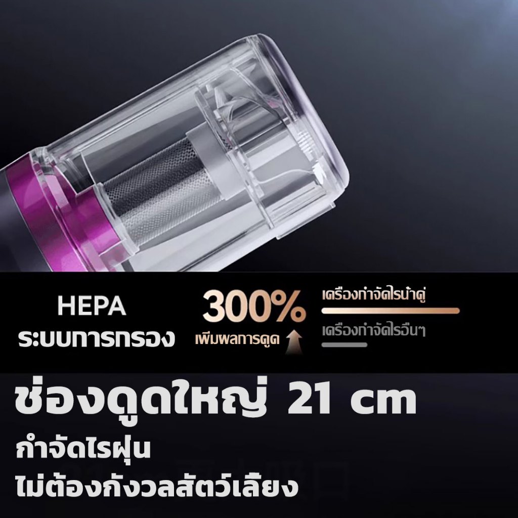 💥กำจัดไรลึก100%💥เครื่องกำจัดไรฝุ่น129800Pa พลังดูด2เท่า กำจัดไร1วินาที เครื่องกำจัดไรฝ เครื่องดูดไรฝุ่น ดูดฝุ่นบนเตียง - รูปที่ 5