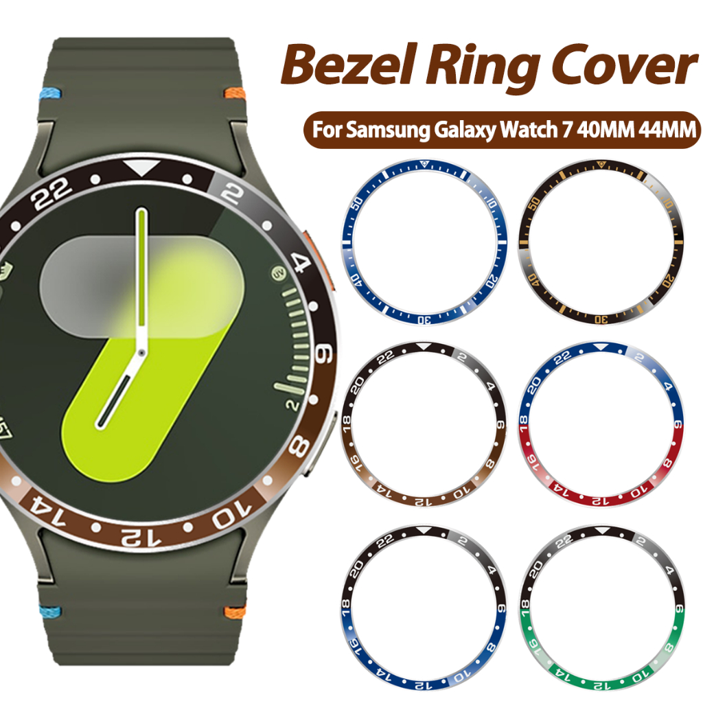 สําหรับ Samsung Galaxy Watch 7 40 มม.44 มม. Bezel แหวนสแตนเลสป้องกันกรณีสมาร์ทวอท์ชกรอบป้องกัน