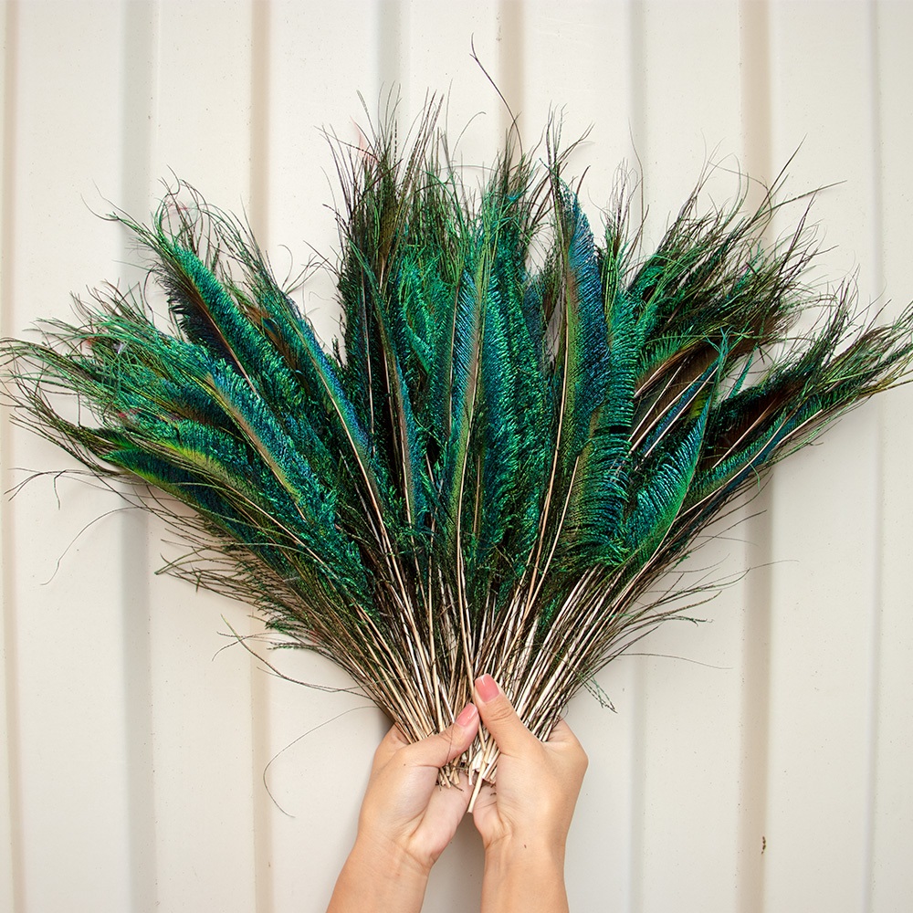 20-50 ชิ้น/ล็อตธรรมชาติจริงนกยูง Feathers สําหรับงานฝีมือ 28-35 ซม.นกยูง Feather Home Hotel Decor งา