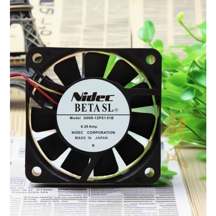 ญี่ปุ่น NIDEC D06R-12PS1 01B 12V 0.20A 6015 พัดลมแชสซีพลังงาน 6 ซม.