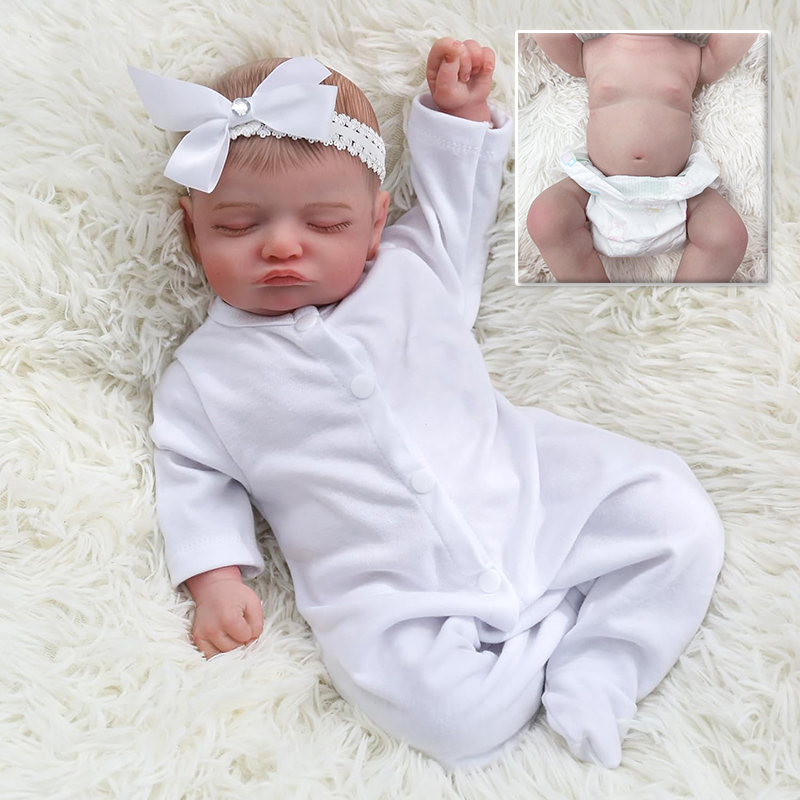 18INCH ซิลิโคนเต็มตัวไวนิล Reborn ตุ๊กตาเด็ก Rosalie เหมือนจริงทารกแรกเกิดสาวล้างทําความสะอาดได้ตุ๊ก