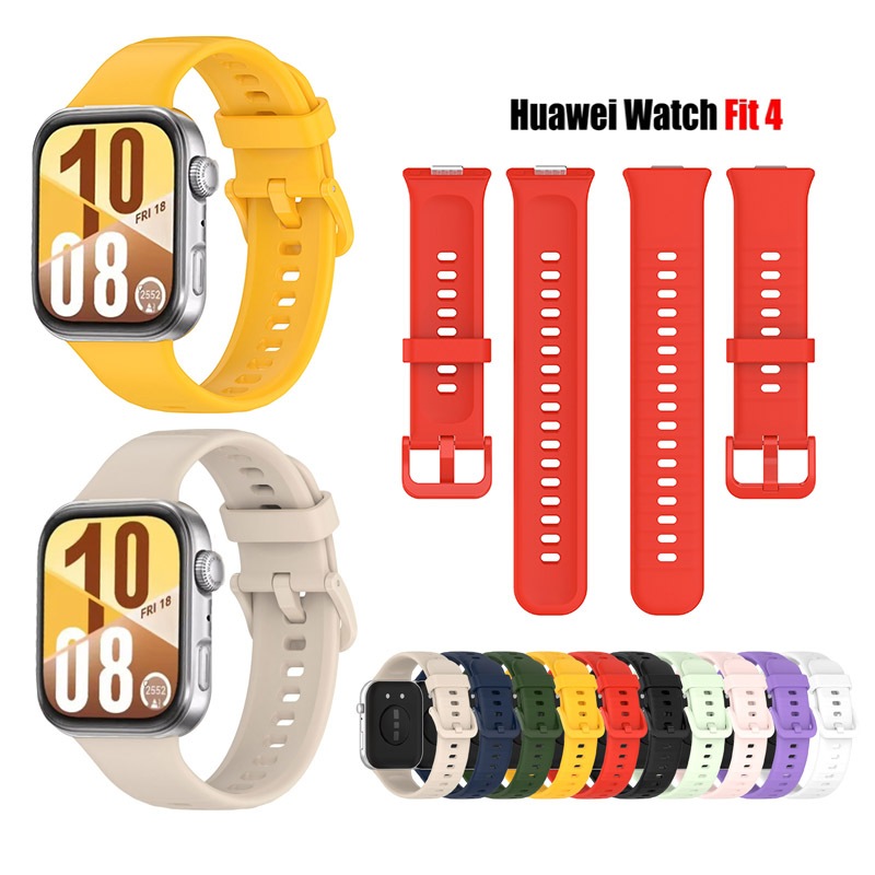 (คลังสินค้าพร้อม) สายซิลิโคนใหม่สําหรับ HUAWEI Watch Fit5 Pro / Fit 4 Pro / Fit5 / Fit4 Sport Watch Straps