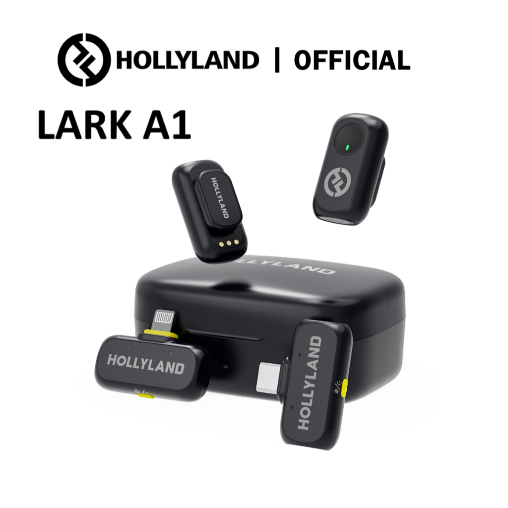 Hollyland LARK A1 ไมโครโฟนไร้สายขนาดเล็ก สําหรับ iPhone USB-C การสร้างวิดีโอ Vlogging การสตรีมสด