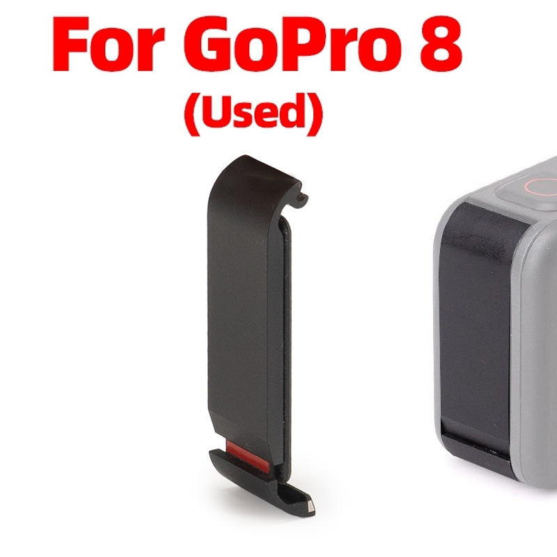 ฝาครอบแบตเตอรี่ทดแทนสำหรับกล้องแอคชั่น GoPro HERO 8 Black ชิ้นส่วนซ่อมอุปกรณ์เสริมที่ใช้แล้ว Battery Side Cover Door