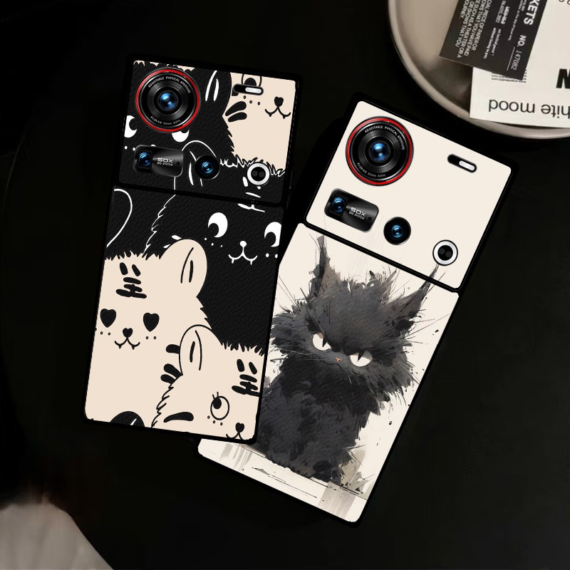 สําหรับ Nubia Z70 Ultra กรณี Z70Ultra ธรรมดาหนังสําหรับ Nubia Z50S Pro มังสวิรัติสําหรับ Z50 Ultra Z