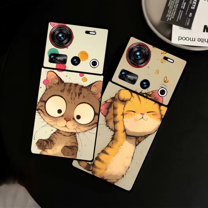 สําหรับ Nubia Z70 Ultra กรณี Z70Ultra ธรรมดาหนังสําหรับ Nubia Z50S Pro มังสวิรัติสําหรับ Z50 Ultra Z