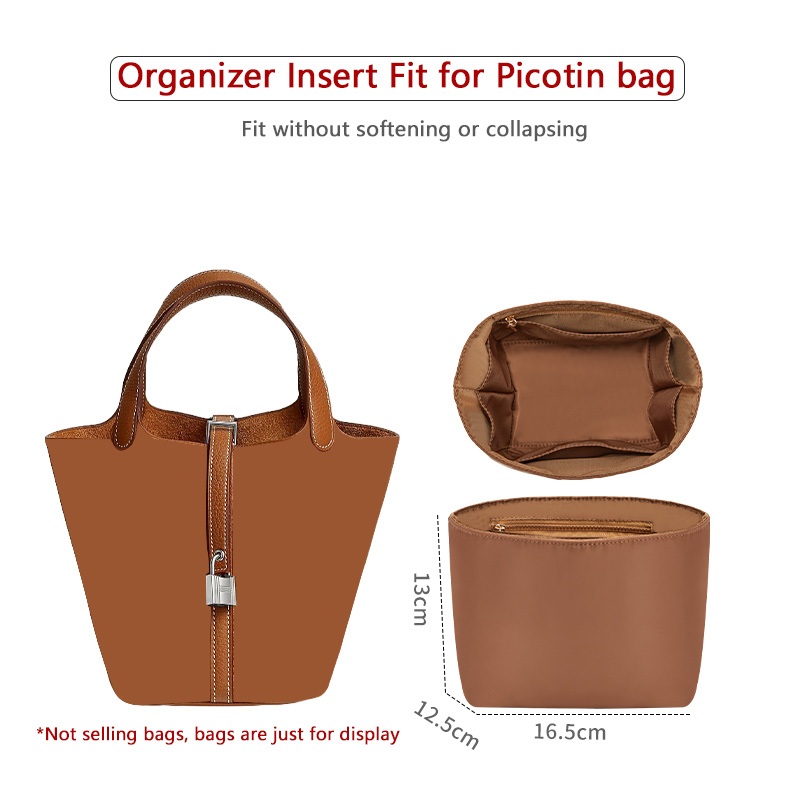 HERMES ใส่ออแกไนเซอร์สําหรับกระเป๋าถือ,กระเป๋าไนลอนออแกไนเซอร์สําหรับสิริ,ซับการจัดเก็บกระเป๋า,เหมาะสําหรับเฮอร์มีส พิโคติน