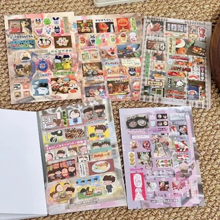 สติกเกอร์แผ่นตัดลายข้อความสไตล์ย้อนยุค วัสดุ DIY ตกแต่งสมุด เคสโทรศัพท์และแก้วน้ำ