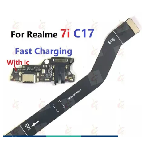 แท่นชาร์จสําหรับ Realme 7i บอร์ดหลักเมนบอร์ด flex cable Realme C17
