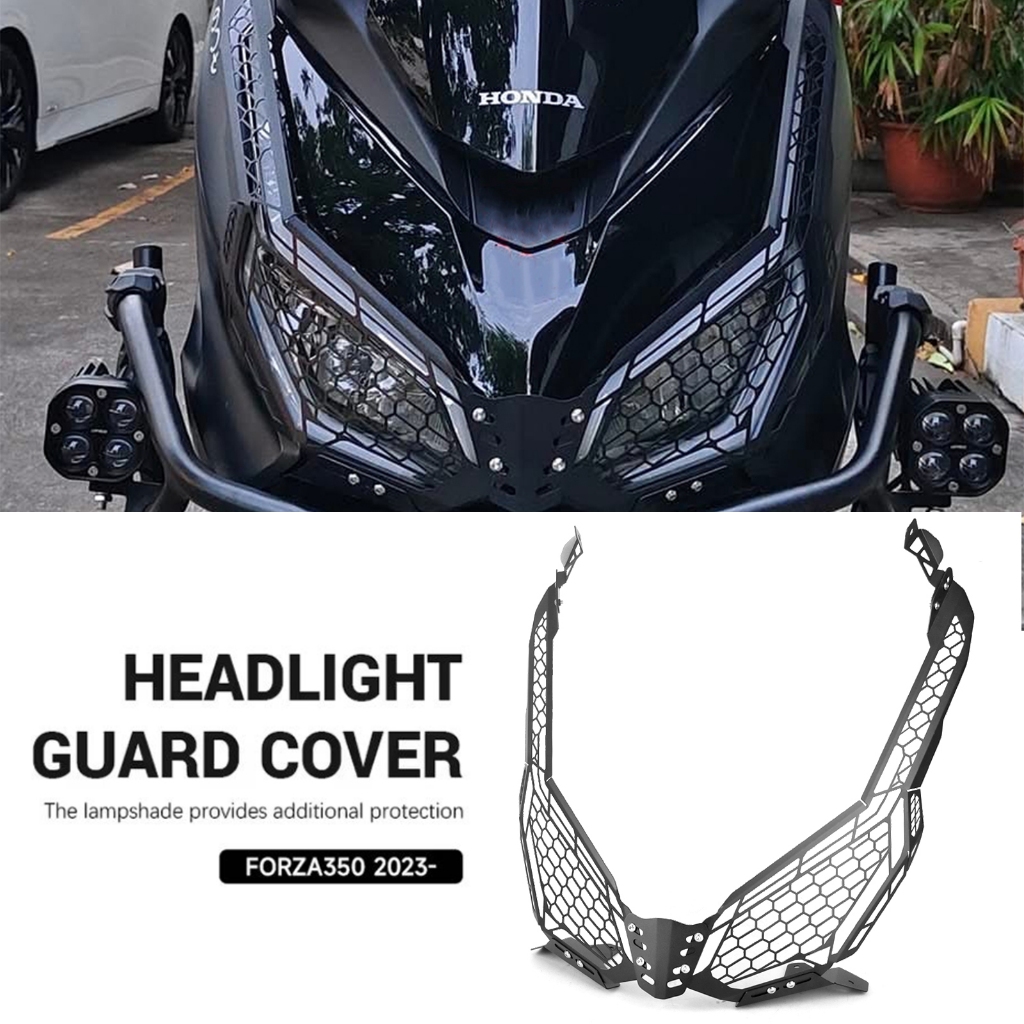 อุปกรณ์มอเตอร์ไซค์ การ์ดไฟหน้า ตะแกรงใหม่สําหรับ Honda Forza 350, Forza350 FORZA125 FORZA125 NSS350 