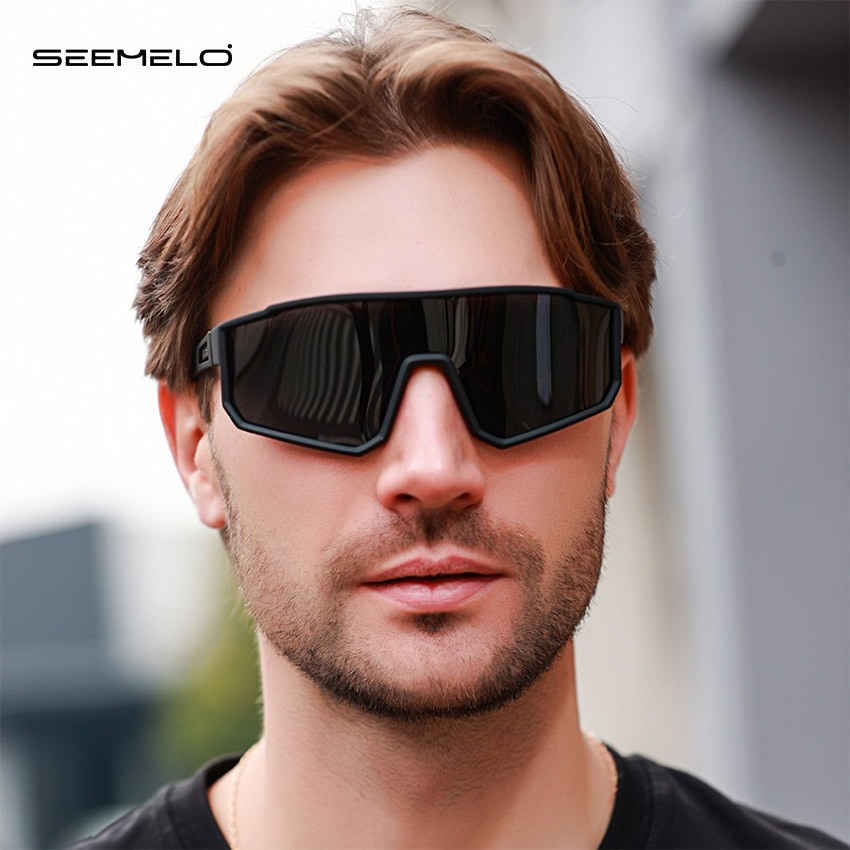 SEEMELO نظارة شمسية كبيرة بعدسة واحدة UV400 — صورة 2
