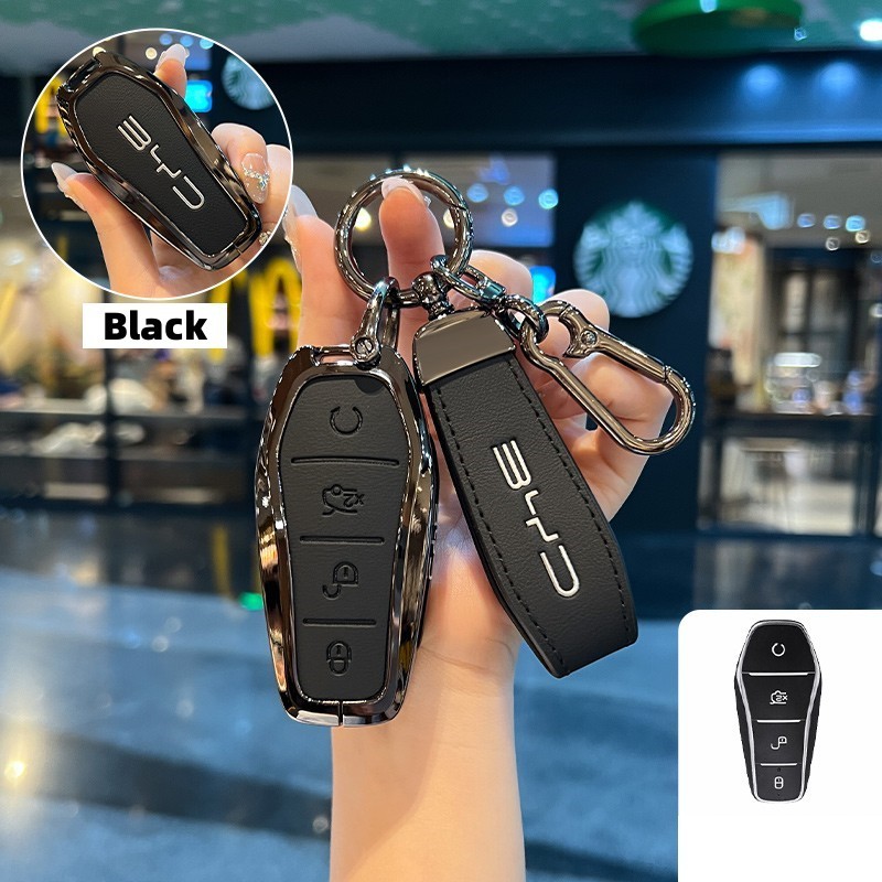 Byd เคสกุญแจ byd atto 3 ปลาโลมา E2 เคสกุญแจฉลาม atto3 พวงกุญแจ เคสกุญแจแฟชั่น byd atto3 พวงกุญแจหนัง