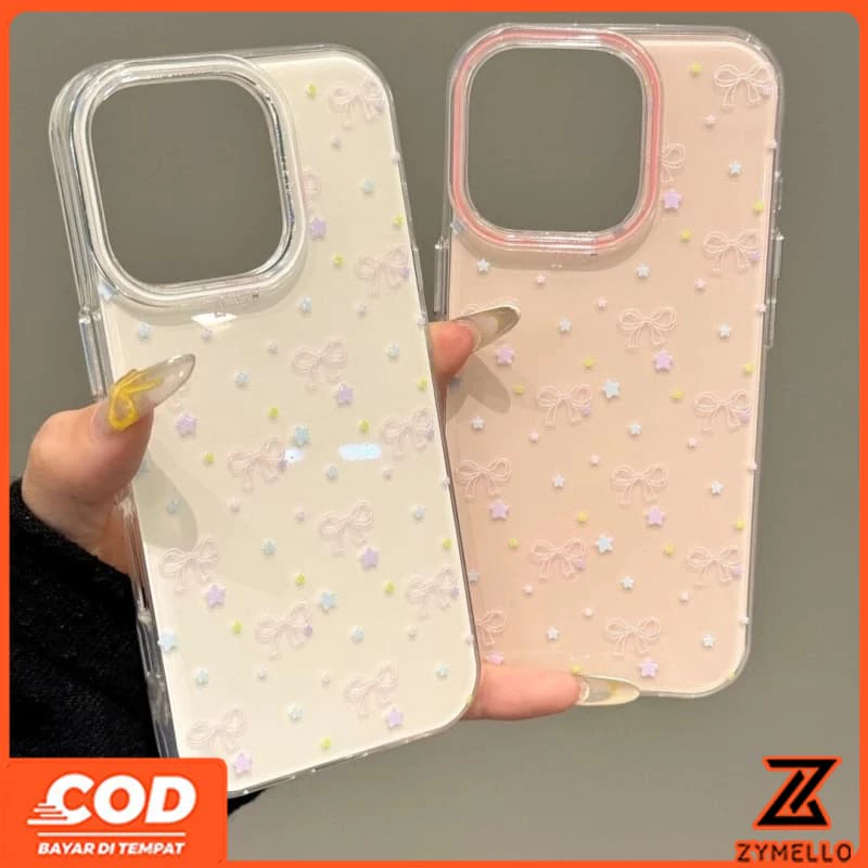 สําหรับ OPPO Reno 16F Reno 15F Reno 14F Reno13 F Reno13 Reno12 F Pro Reno10Pro Reno8T Reno8Z Reno7Z Reno6Z Reno8 Reno5 Reno4 ง่ายและสวยงาม star bow กันกระแทกโทรศัพท์มือถือ TPU