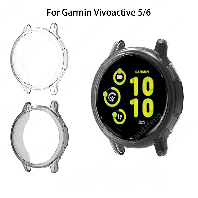 เคสป้องกันโปร่งใส TPU ป้องกันรอยขีดข่วนบางเฉียบสําหรับ Garmin Vivoactive 5 6
