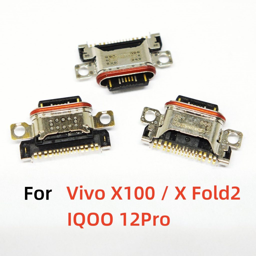1-5 ชิ้น Micro USB ประเภท C Connector ชาร์จ Pin พอร์ตซ็อกเก็ตใหม่อะไหล่ซ่อมสําหรับ Vivo X100 / X พับ 2 / IQOO 12 Pro 12Pro