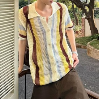 สไตล์ที่เรียบง่ายเสื้อกันหนาวผู้ชายฤดูร้อนแฟชั่นสีคมชัดท็อปส…