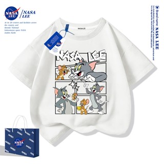 【48 ชั่วโมงจัดส่ง】 เสื้อยืดเด็ก NASA ผ้าฝ้ายนุ่ม ไซส์หลวม ลา…