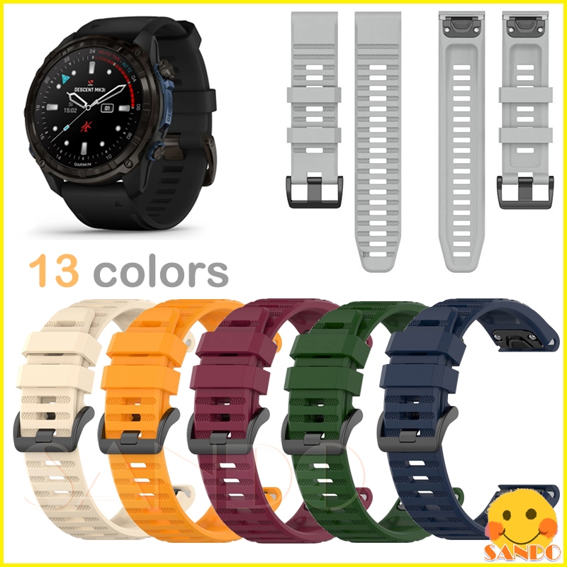 Garmin Descent MK3i 51mm smart watch QuickFit strap สายซิลิโคนอ่อนนุ่ม Garmin Descent MK2i MK2 MK1 s