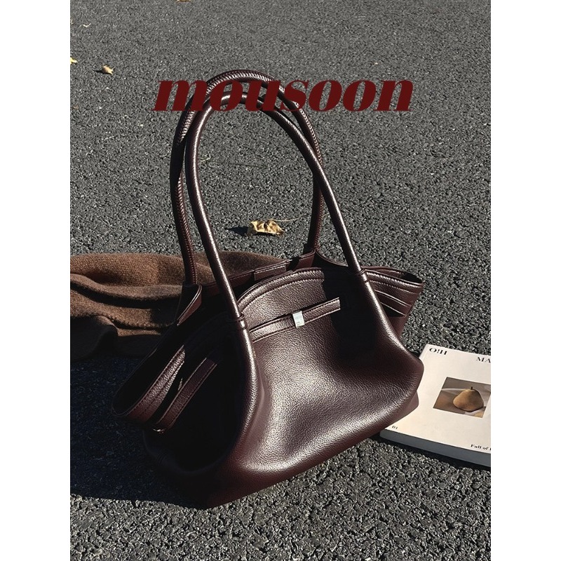 MOUSOON High-End Temperament Ol Vintage Wings Tote Bag Womens Simple Commute Shoulder Underarm Bag