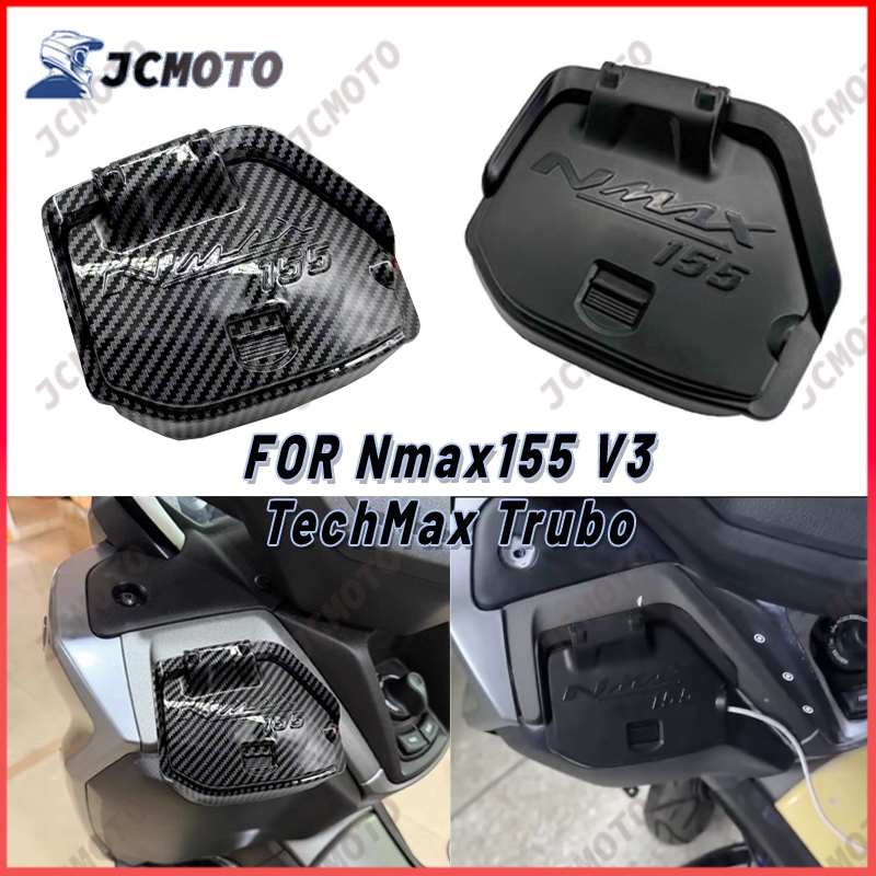 สําหรับ Nmax 155 v3 2025 TechMax Trubo กันน้ําฝาครอบกระเป๋า ABS UPGRADE ด้านข้างกระเป๋า One คลิกเปิดสําหรับ Yamaha Nmax155 v3 2025