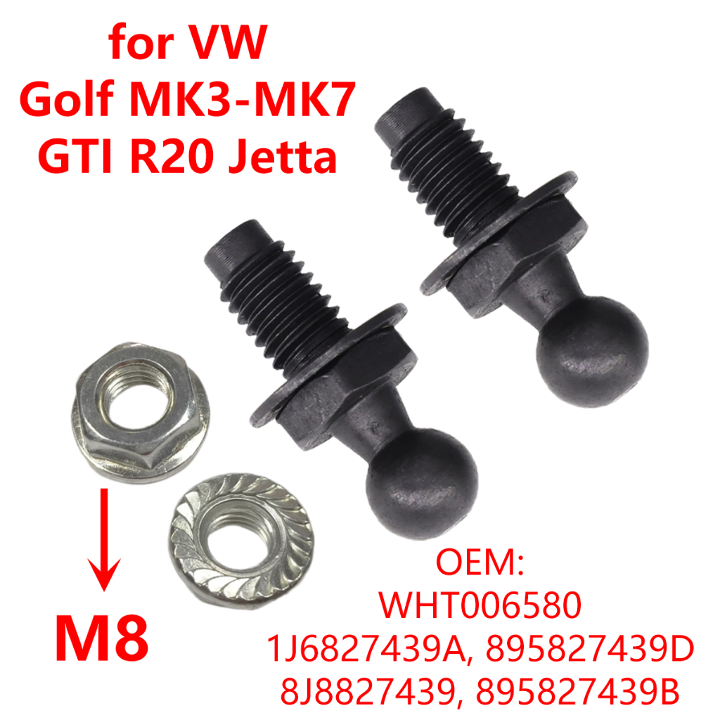 2/4 ชิ้น 1J68274398 มม.แก๊ส Strut Rod Ball สกรู Nut Connector รถ Bonnet Hood Tailgate Trunk ฝาปิดสําหรับ VW Golf Passat สําหรับที่นั่งสําหรับ Audi