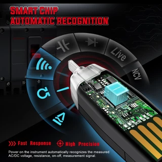 HABOTEST HT122 ปากกา อัจฉริยะ มัลติมิเตอร์ 600V AC/DC มัลติมิเตอร์ดิจิตอล 4000 การนับ มัลติมิเตอร์ NCV AC / DC ตรวจจับลําดับเฟสอัตโนมัติ