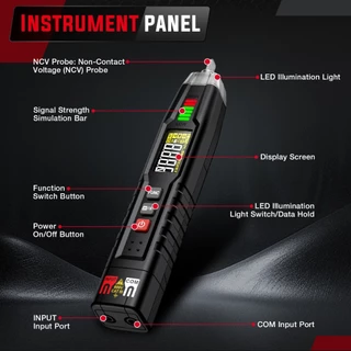 HABOTEST HT122 ปากกา อัจฉริยะ มัลติมิเตอร์ 600V AC/DC มัลติมิเตอร์ดิจิตอล 4000 การนับ มัลติมิเตอร์ NCV AC / DC ตรวจจับลําดับเฟสอัตโนมัติ