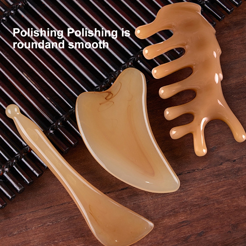 ผิวขูดเรซิ่น Guasha กระดานนวด Face Eye SPA แผ่นนวด ​สําหรับคอกลับร่างกายขามือส่งเสริมการไหลเวียนโลหิต - รูปที่ 7