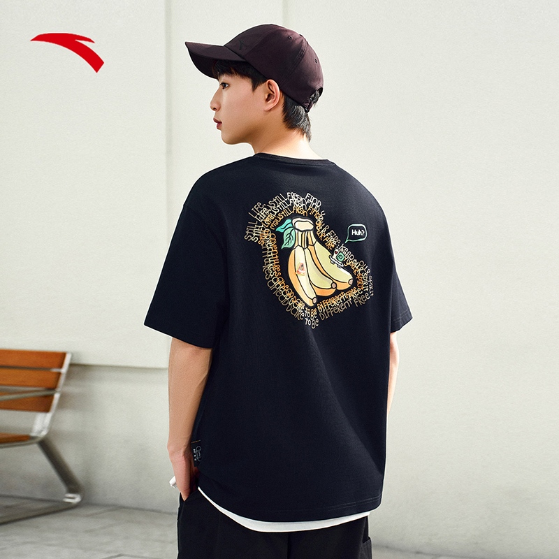 ANTA Men ANTA SKATE เสื้อยืด Loose-Fit Breathable Moisture-Wiking Quick-Dry Fitness 152528134