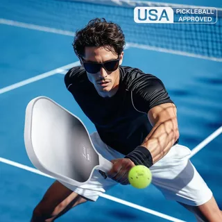 Luzz Pickleball Paddle Set (16 มม., T700 คาร์บอนไฟเบอร์) | มาตรฐาน 2 พาย + ลูกชิ้น 2 ลูก + ถุงดองบอลสีดำ