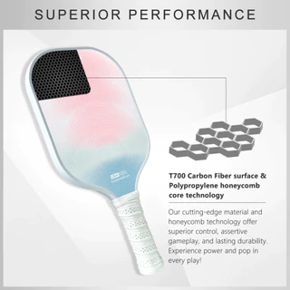 Luzz Pickleball Paddle Set (16 มม., T700 คาร์บอนไฟเบอร์) | มาตรฐาน 2 พาย + ลูกชิ้น 2 ลูก + ถุงดองบอลสีดำ