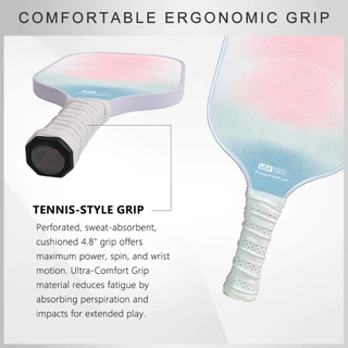 Luzz Pickleball Paddle Set (16 มม., T700 คาร์บอนไฟเบอร์) | มาตรฐาน 2 พาย + ลูกชิ้น 2 ลูก + ถุงดองบอลสีดำ