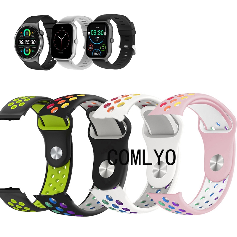 สําหรับ GOOJODOQ FB003 FB033 GTS FB027 FB039 สมาร์ทนาฬิกาซิลิโคน Rainbow Soft Band ผู้หญิงผู้ชายกีฬาเข็มขัด