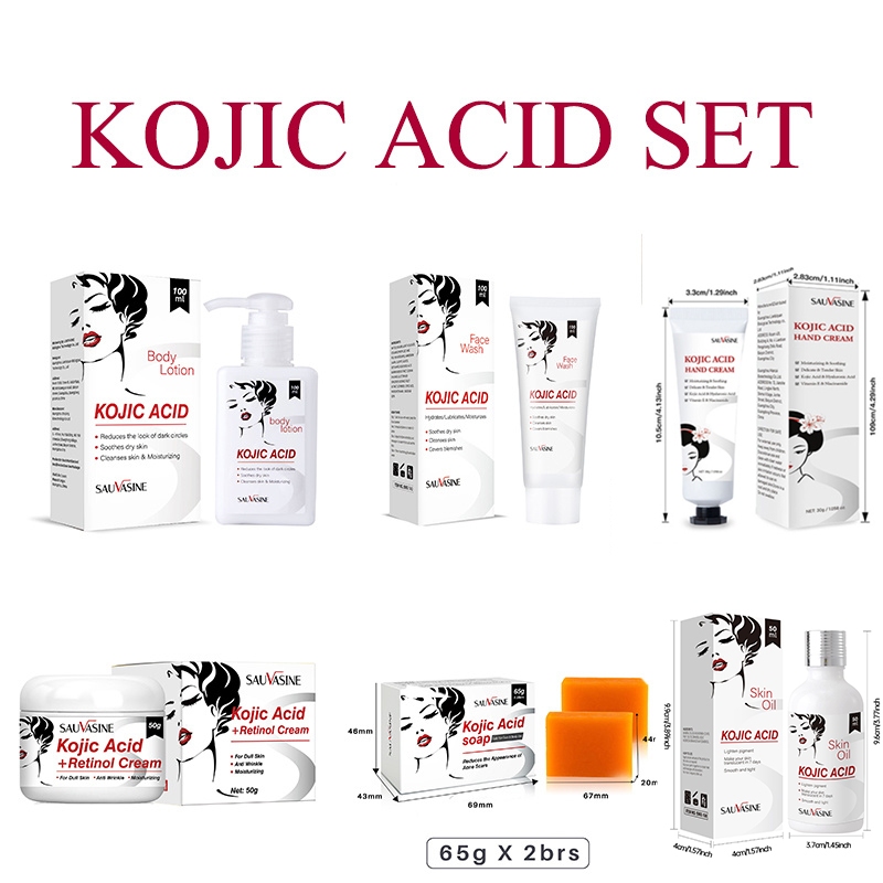 Kojic Acid Serum Brightening Whitening Body Cream Handmade Kojic Acid Soap ล้างหน้า Skin Care